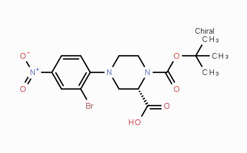 CAS No. 1787187-75-0, (S)-4-(2-Bromo-4-nitrophenyl)-1-(tert-butoxy-carbonyl)piperazine-2-carboxylic acid