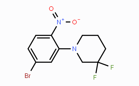CAS No. 1779131-25-7, 4-Bromo-2-(3,3-difluoropiperidin-1-yl)nitrobenzene