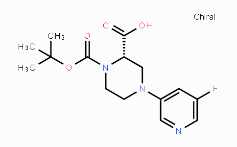 CAS No. 1787308-28-4, (S)-1-(tert-Butoxycarbonyl)-4-(5-fluoropyridin-3-yl)piperazine-2-carboxylic acid