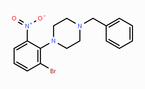CAS No. 1779120-79-4, 2-(4-Benzylpiperazin-1-yl)-3-bromonitrobenzene