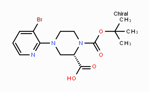 CAS No. 1786639-50-6, (S)-4-(3-Bromopyridin-2-yl)-1-(tert-butoxycarbonyl)-piperazine-2-carboxylic acid