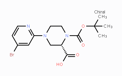 CAS No. 1786525-42-5, (S)-4-(4-Bromopyridin-2-yl)-1-(tert-butoxycarbonyl)-piperazine-2-carboxylic acid