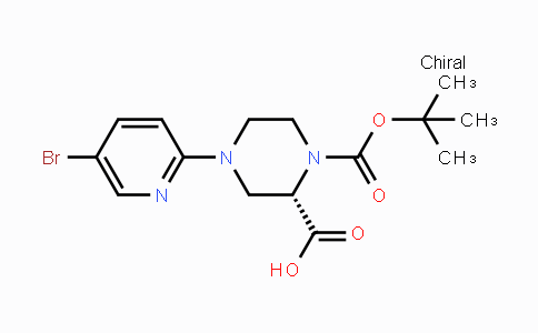 CAS No. 1787026-04-3, (S)-4-(5-Bromopyridin-2-yl)-1-(tert-butoxycarbonyl)-piperazine-2-carboxylic acid