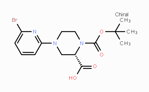 CAS No. 1787111-12-9, (S)-4-(6-Bromopyridin-2-yl)-1-(tert-butoxycarbonyl)-piperazine-2-carboxylic acid
