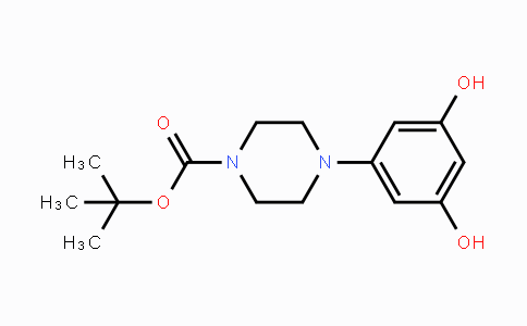 CAS No. 882695-30-9, 5-(4-Boc-piperazin-1-yl)benzene-1,3-diol
