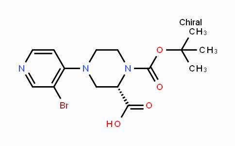 CAS No. 1786468-03-8, (S)-4-(3-Bromopyridin-4-yl)-1-(tert-butoxycarbonyl)-piperazine-2-carboxylic acid