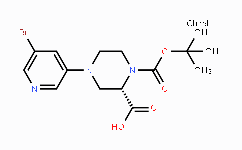 CAS No. 1787067-44-0, (S)-4-(5-Bromopyridin-3-yl)-1-(tert-butoxycarbonyl)-piperazine-2-carboxylic acid