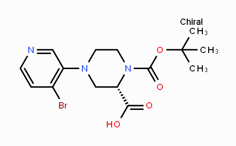 CAS No. 1787339-59-6, (S)-4-(4-Bromopyridin-3-yl)-1-(tert-butoxycarbonyl)-piperazine-2-carboxylic acid