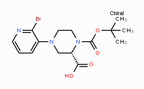 CAS No. 1786517-17-6, (S)-4-(2-Bromopyridin-3-yl)-1-(tert-butoxycarbonyl)-piperazine-2-carboxylic acid