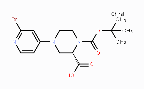 CAS No. 1786735-82-7, (S)-4-(2-Bromopyridin-4-yl)-1-(tert-butoxycarbonyl)-piperazine-2-carboxylic acid