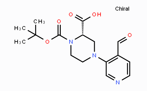 CAS No. 1786835-10-6, (S)-1-(tert-Butoxycarbonyl)-4-(4-formylpyridin-3-yl)piperazine-2-carboxylic acid