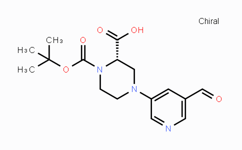 CAS No. 2105379-23-3, (S)-1-(tert-Butoxycarbonyl)-4-(5-formylpyridin-3-yl)piperazine-2-carboxylic acid