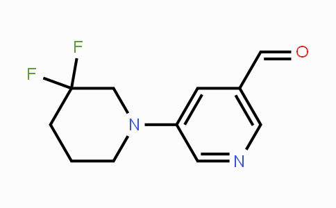 CAS No. 1707581-12-1, 5-(3,3-Difluoropiperidin-1-yl)nicotinaldehyde