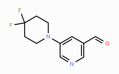 CAS No. 1707605-04-6, 5-(4,4-Difluoropiperidin-1-yl)nicotinaldehyde
