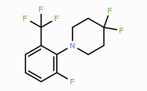 CAS No. 1707358-10-8, 4,4-Difluoro-1-(2-fluoro-6-(trifluoromethyl)-phenyl)piperidine
