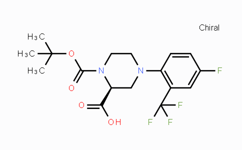 CAS No. 1786994-51-1, (S)-1-(tert-Butoxycarbonyl)-4-(4-fluoro-2-(trifluoro-methyl)phenyl)piperazine-2-carboxylic acid