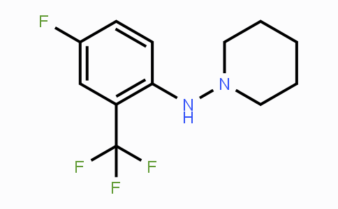 CAS No. 1707358-11-9, N-(4-Fluoro-2-(trifluoromethyl)-phenyl)piperidin-1-amine