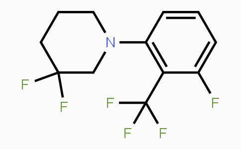 CAS No. 1707358-12-0, 3,3-Difluoro-1-(3-fluoro-2-(trifluoromethyl)-phenyl)piperidine