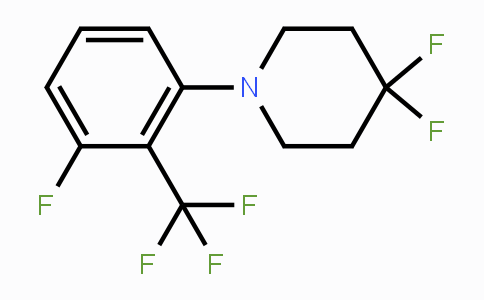 CAS No. 1707367-54-1, 4,4-Difluoro-1-(3-fluoro-2-(trifluoromethyl)-phenyl)piperidine