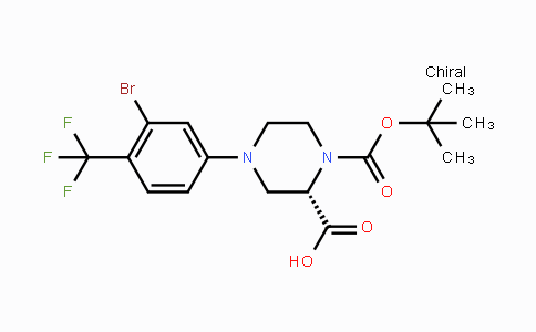 CAS No. 1787398-02-0, (S)-4-(3-Bromo-4-(trifluoromethyl)phenyl)-1-(tert-butoxycarbonyl)piperazine-2-carboxylic acid