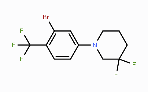 CAS No. 1707581-19-8, 1-(3-Bromo-4-(trifluoromethyl)phenyl)-3,3-difluoropiperidine