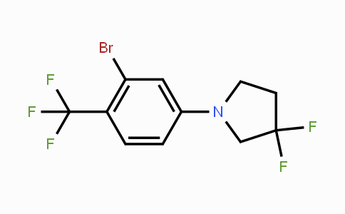 CAS No. 1779122-69-8, 1-(3-Bromo-4-(trifluoromethyl)phenyl)-3,3-difluoropyrrolidine
