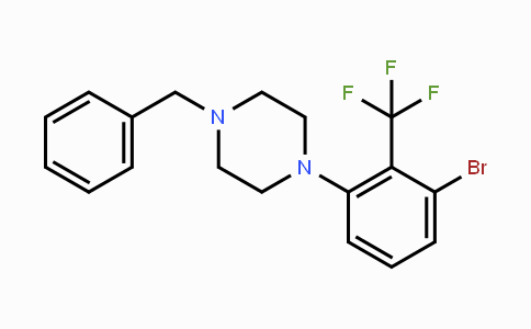 CAS No. 1707392-14-0, 1-Benzyl-4-(3-bromo-2-(trifluoromethyl)-phenyl)piperazine