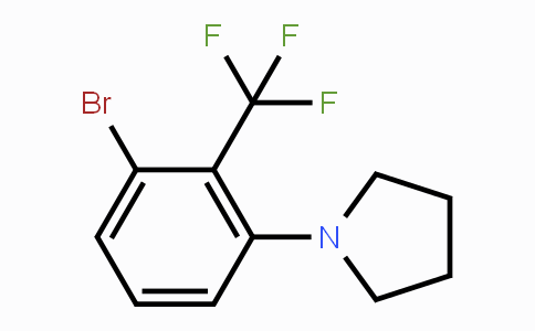 CAS No. 1779122-19-8, 1-(3-Bromo-2-(trifluoromethyl)phenyl)pyrrolidine