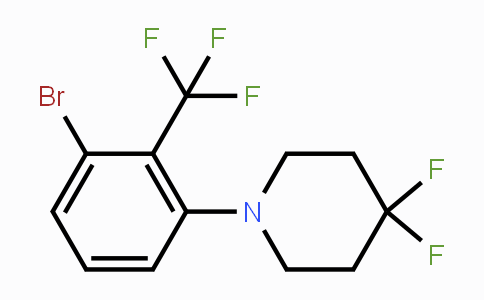 CAS No. 1707367-58-5, 1-(3-Bromo-2-(trifluoromethyl)phenyl)-4,4-difluoropiperidine