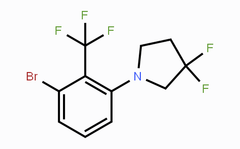 CAS No. 1713160-27-0, 1-(3-Bromo-2-(trifluoromethyl)phenyl)-3,3-difluoropyrrolidine