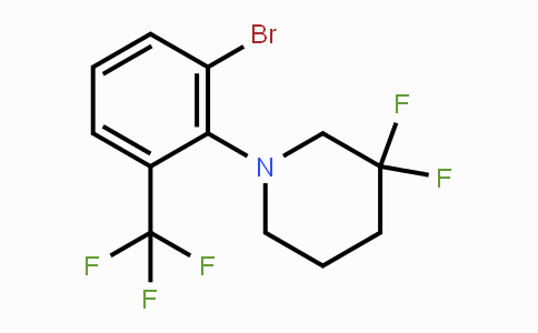 CAS No. 1707367-59-6, 1-(2-Bromo-6-(trifluoromethyl)phenyl)-3,3-difluoropiperidine