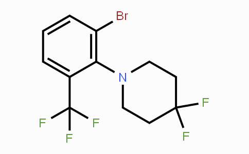 CAS No. 1779122-85-8, 1-(2-Bromo-6-(trifluoromethyl)phenyl)-4,4-difluoropiperidine
