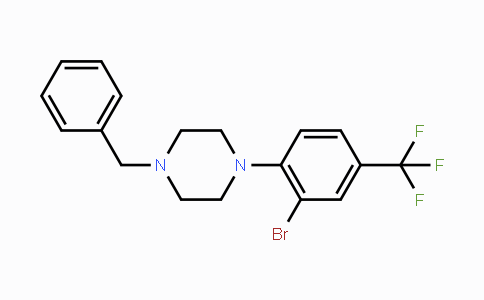 CAS No. 1707392-18-4, 1-Benzyl-4-(2-bromo-4-(trifluoromethyl)-phenyl)piperazine