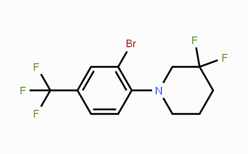 CAS No. 1707367-61-0, 1-(2-Bromo-4-(trifluoromethyl)phenyl)-3,3-difluoropiperidine