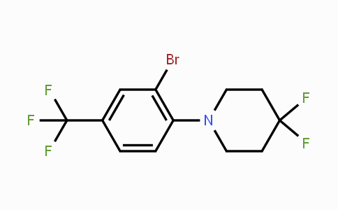 CAS No. 1713162-74-3, 1-(2-Bromo-4-(trifluoromethyl)phenyl)-4,4-difluoropiperidine