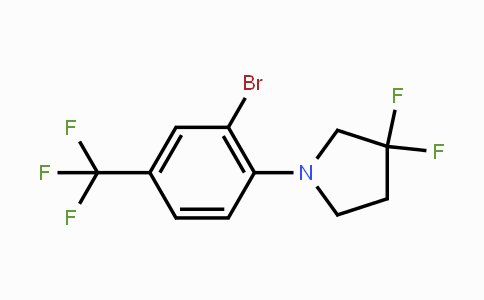 CAS No. 1707358-14-2, 1-(2-Bromo-4-(trifluoromethyl)phenyl)-3,3-difluoropyrrolidine