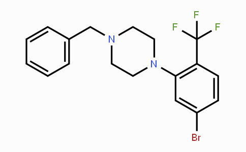 CAS No. 1779122-44-9, 1-Benzyl-4-(5-bromo-2-(trifluoromethyl)-phenyl)piperazine