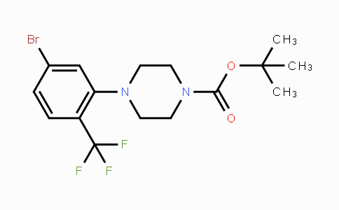 CAS No. 1707392-19-5, tert-Butyl 4-(5-bromo-2-(trifluoromethyl)-phenyl)piperazine-1-carboxylate