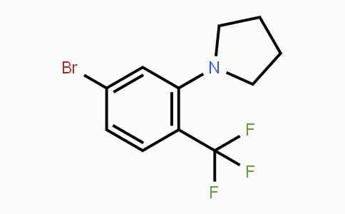 CAS No. 1396780-07-6, 1-(5-Bromo-2-(trifluoromethyl)phenyl)pyrrolidine