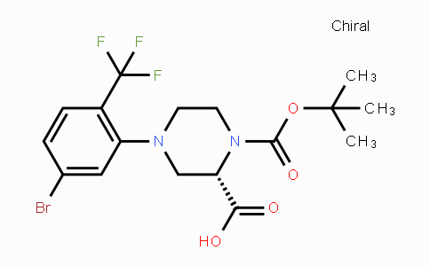 CAS No. 1786858-21-6, (S)-4-(5-Bromo-2-(trifluoromethyl)phenyl)-1-(tert-butoxycarbonyl)piperazine-2-carboxylic acid