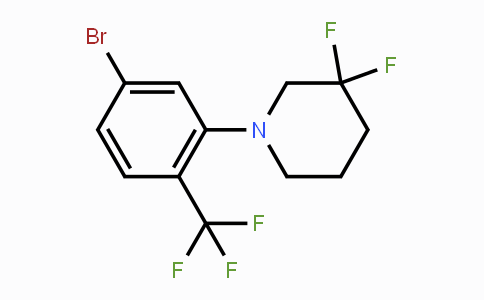 CAS No. 1707367-64-3, 1-(5-Bromo-2-(trifluoromethyl)phenyl)-3,3-difluoropiperidine