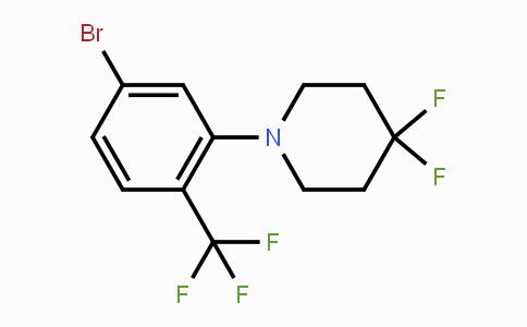 CAS No. 1779123-25-9, 1-(5-Bromo-2-(trifluoromethyl)phenyl)-4,4-difluoropiperidine