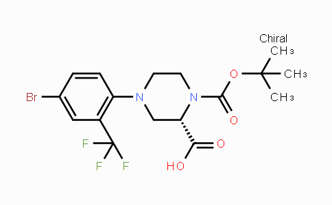 CAS No. 1787038-70-3, (S)-4-(4-Bromo-2-(trifluoromethyl)phenyl)-1-(tert-butoxycarbonyl)piperazine-2-carboxylic acid