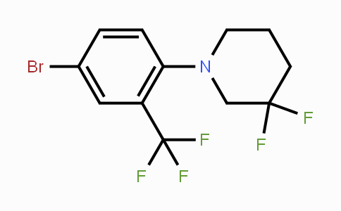 CAS No. 1707367-67-6, 1-(4-Bromo-2-(trifluoromethyl)phenyl)-3,3-difluoropiperidine