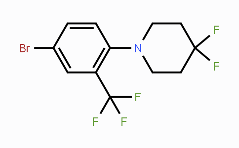 CAS No. 1779123-39-5, 1-(4-Bromo-2-(trifluoromethyl)phenyl)-4,4-difluoropiperidine