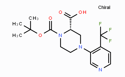 CAS No. 1787100-23-5, (S)-1-(tert-Butoxycarbonyl)-4-(4-(trifluoromethyl)-pyridin-3-yl)piperazine-2-carboxylic acid