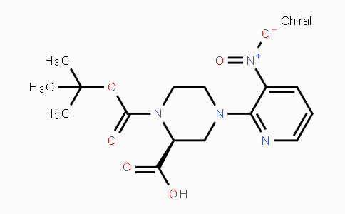 CAS No. 1787396-14-8, (S)-1-(tert-Butoxycarbonyl)-4-(3-nitropyridin-2-yl)piperazine-2-carboxylic acid
