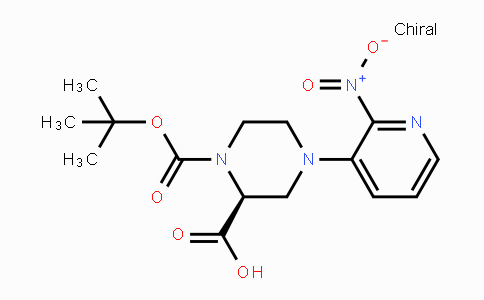 CAS No. 1786569-21-8, (S)-1-(tert-Butoxycarbonyl)-4-(2-nitropyridin-3-yl)piperazine-2-carboxylic acid