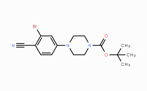 CAS No. 1260656-11-8, tert-Butyl 4-(3-bromo-4-cyanophenyl)-piperazine-1-carboxylate
