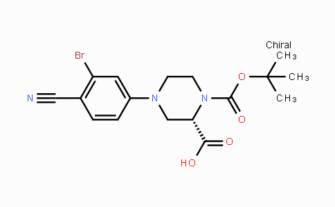 CAS No. 1787141-29-0, (S)-4-(3-Bromo-4-cyanophenyl)-1-(tert-butoxy-carbonyl)piperazine-2-carboxylic acid